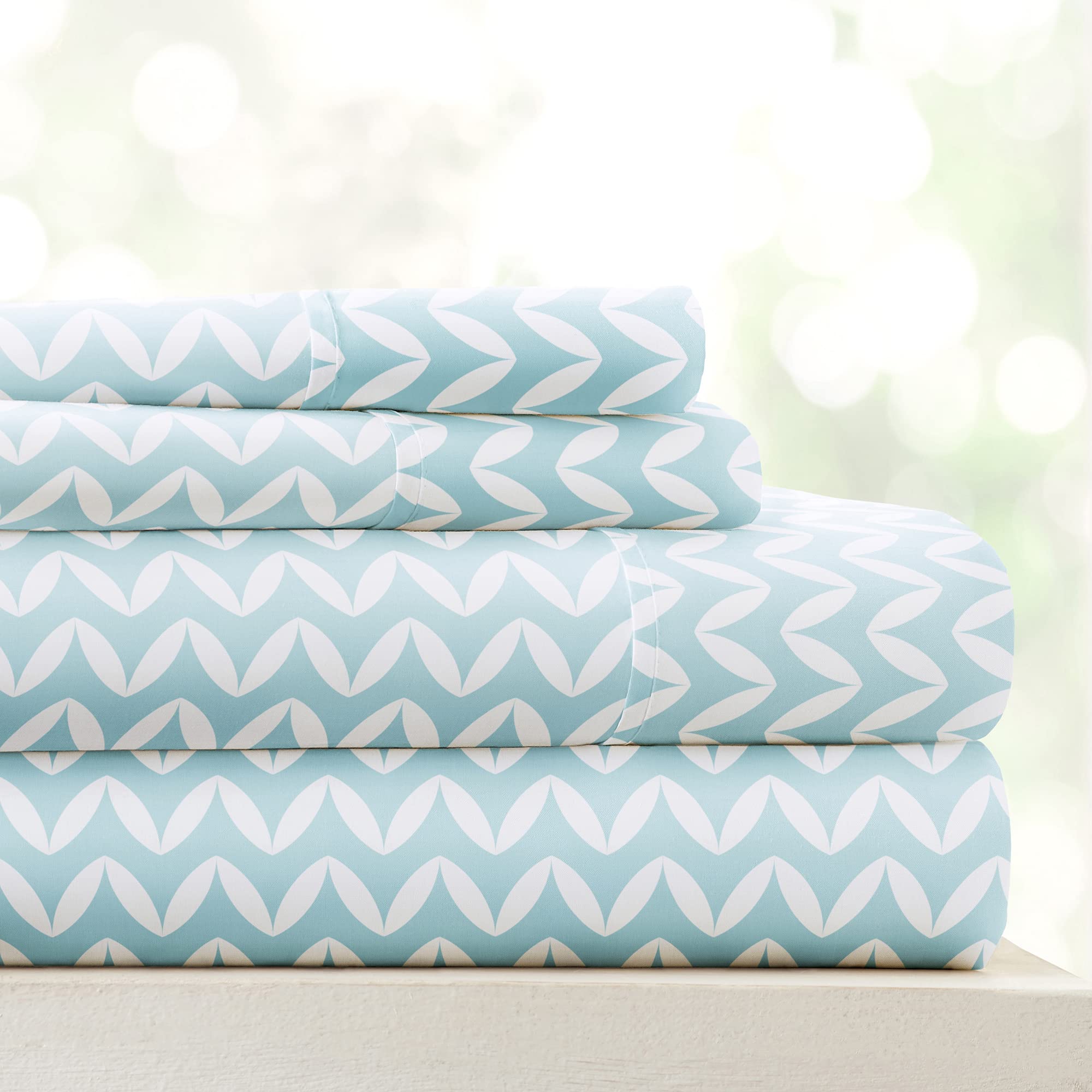 Linen Market 3 Piece Twin Bedding Sheet Set (Light Blue Chevron) - Sleep Better Than Ever With These Ultra-Soft & Cooling Bed Sh