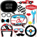 Big Dot of Happiness Lets Go Racing - Racecar - Baby Shower or Race Car Birthday Party Photo Booth Props Kit - 20 Count