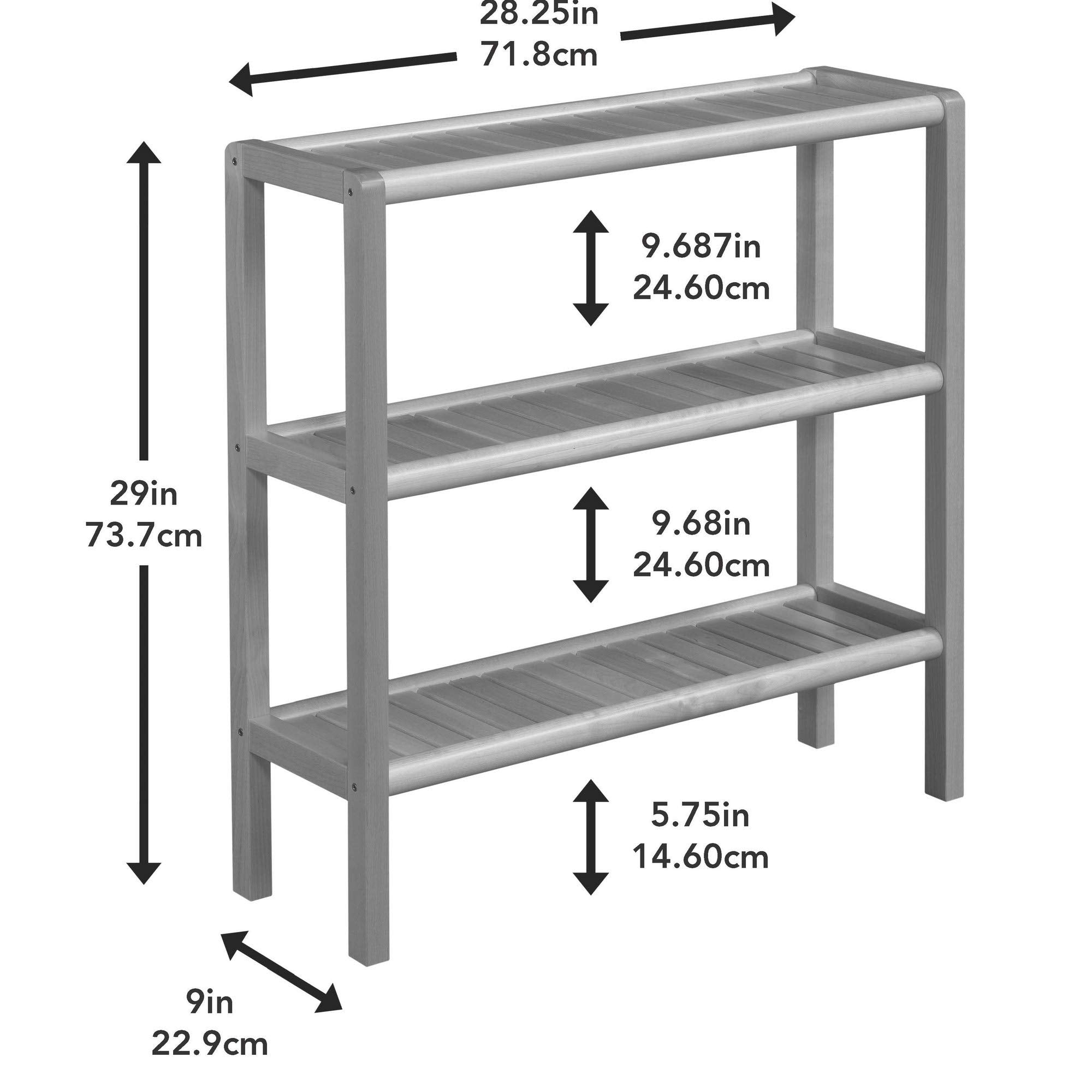 HomeRoots Walnut Versatile Shoe Rack Shelving Unit