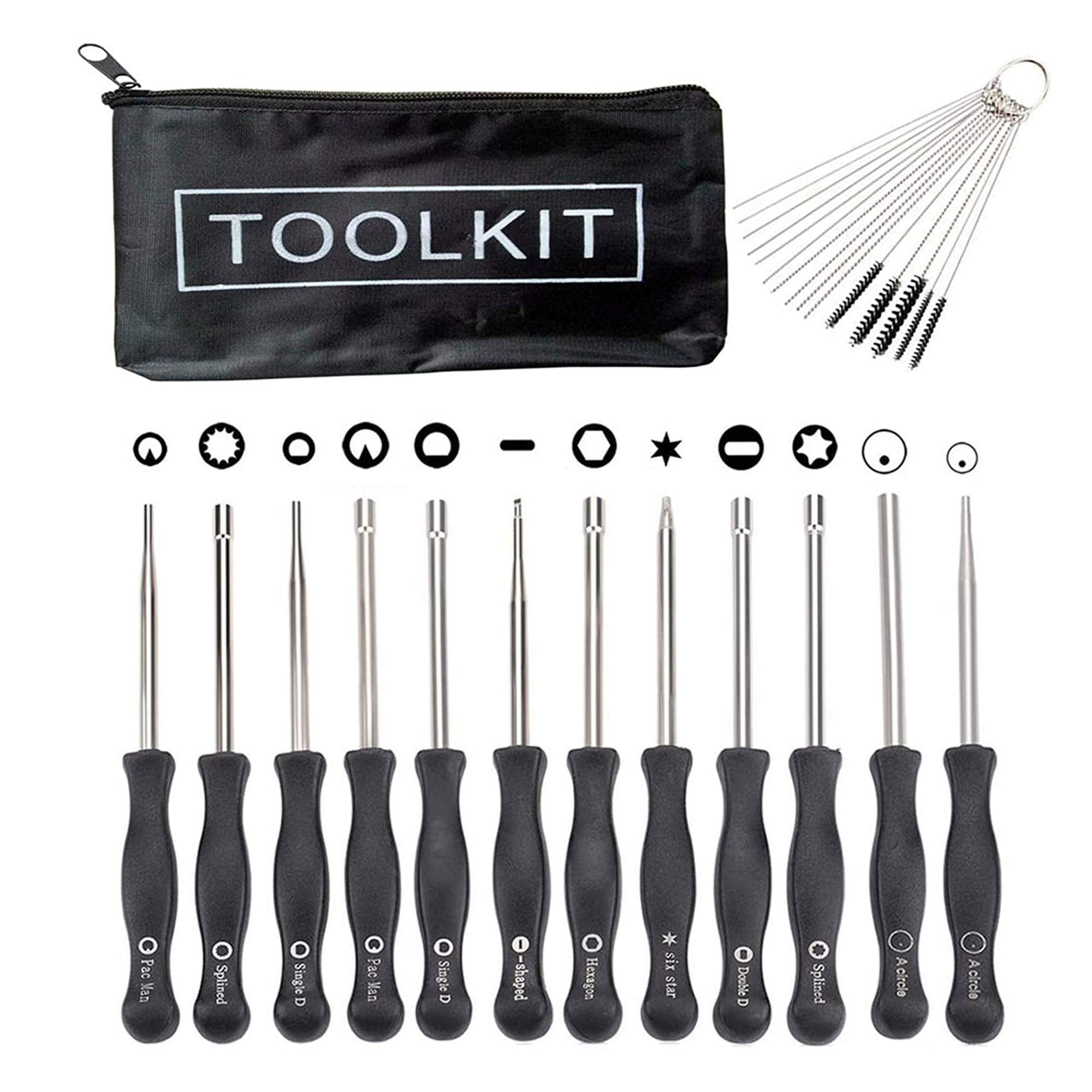 Hippotech 12 Pcs Carburetor Adjustment Tool With Acircle Scredrivers For Common 2 Cycle Carburator Adjusting Small Engine Carb T