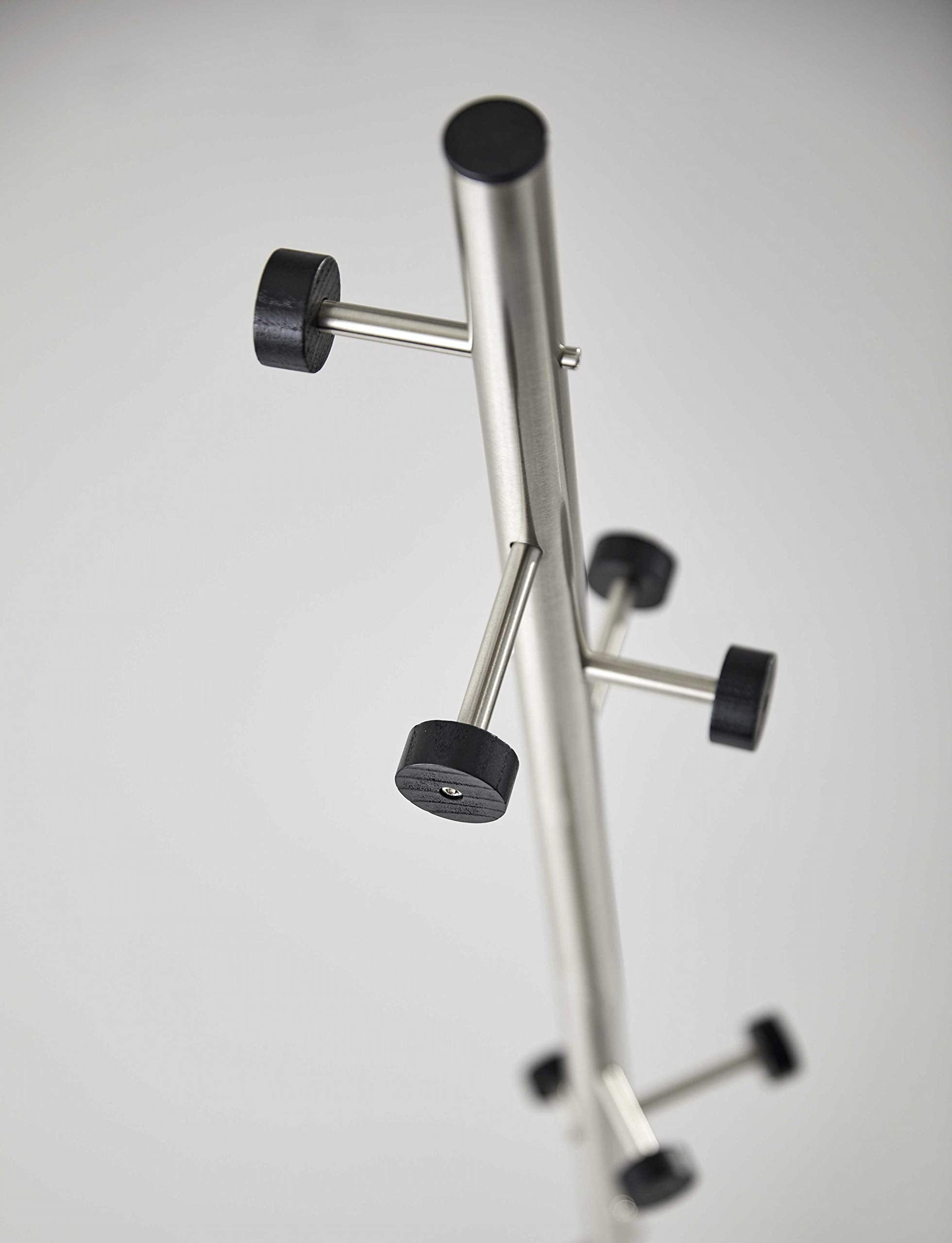 HomeRoots 12' X 67.5' Brushed Steel Brushed Steel Coat Rack