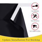 Nicetown Lockdown Shade For Classroom Door Window Blackout, French Front Door Blind Room Darkening For Halloween Decor, Thermal