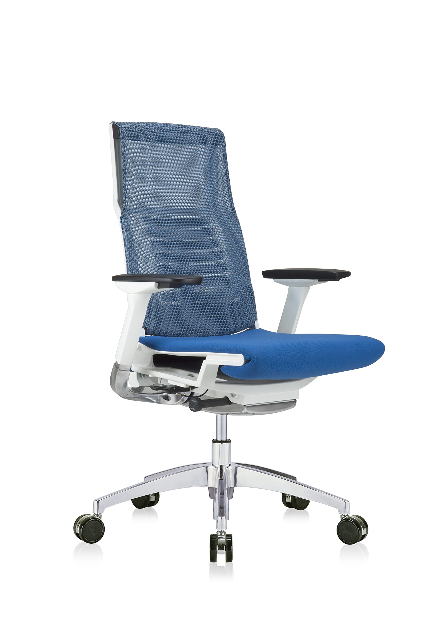 Eurotech Seating Powerfit-White Frame-Mesh Back/Fabric Seat Chair
