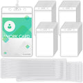 Wyomer 200-Piece Set Of Clear Plastic Luggage And Badge Tag Holders, Ideal For Id Cards - Comes With 200 Matching Luggage Tag Lo