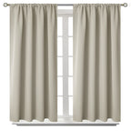 Bgment Rod Pocket Blackout Curtains For Bedroom - Thermal Insulated Room Darkening Curtain For Living Room, Light Camel, 42 X 54