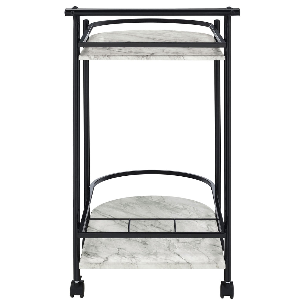 Coaster Home Furnishings Desiree Rack Bar Cart with Casters Black