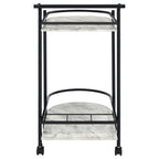 Coaster Home Furnishings Desiree Rack Bar Cart with Casters Black
