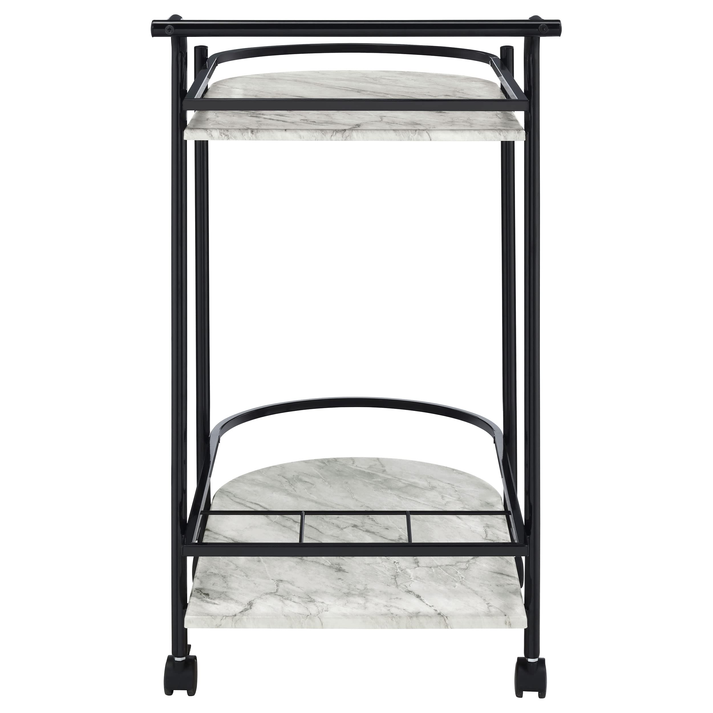 Coaster Home Furnishings Desiree Rack Bar Cart with Casters Black
