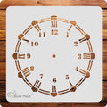 Kachi Pencil Clock Craft Stencil for Art and Painting, Size 6 x 6 inch Reusable Stencil for Painting, Fabric, Glass, Wall Painti