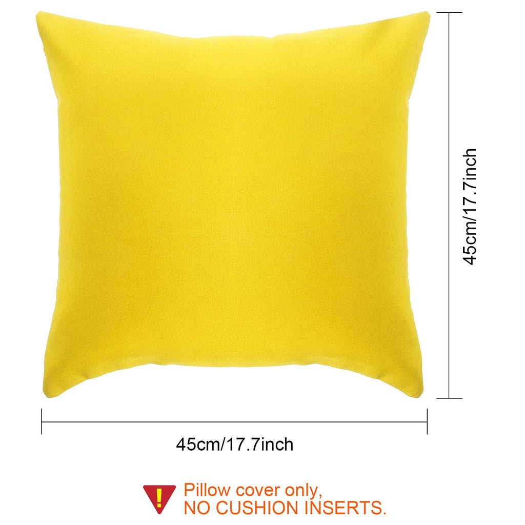 2 Pieces Outdoor Throw Pillow Covers Patio Balcony Waterproof Cushion Covers Pu Fall Coating Pillow Shell Square Garden Cushion
