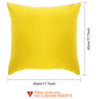 2 Pieces Outdoor Throw Pillow Covers Patio Balcony Waterproof Cushion Covers Pu Fall Coating Pillow Shell Square Garden Cushion