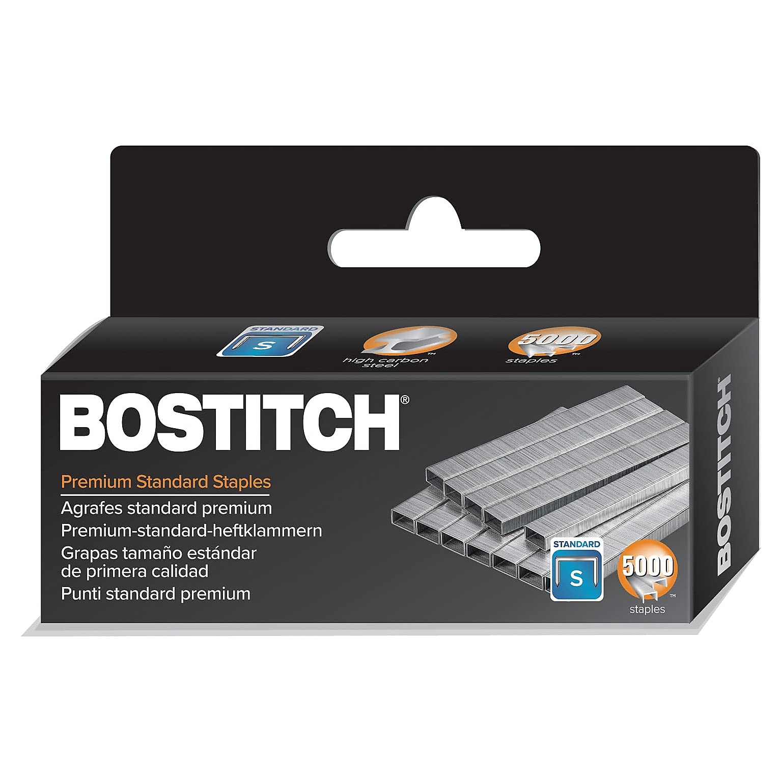 Bostitch Office Bostitch Premium Staples For Jam-Free Stapling, 0.25 Inch, Full Strip, 5,000 Staples/Box