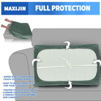 Maxijin Velvet Stretch Seat Cushion Covers Couch Cushion Cover For Individual Cushions Sofa Seat Cushion Slipcovers With Elastic