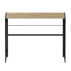 Furinno Riau No Tool/No Assembly/Folding Metal Frame Computer Desk, Sonoma Oak/Black, 39 Inch