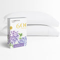 Carressa Linen 100% Egyptian Cotton Pillow Cases Set Of 2-600 Thread Count Crisp White King Pillowcase For Sleeping, Soft, Silky