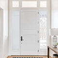 Nicetown Side Window Curtains For Front Door, Privacy Thermal Insulated Door Blinds For Living Room Bedroom Window, French Door Window Covering For Office Glass Door, 12W X 72L, Greyish White, 1 Pc