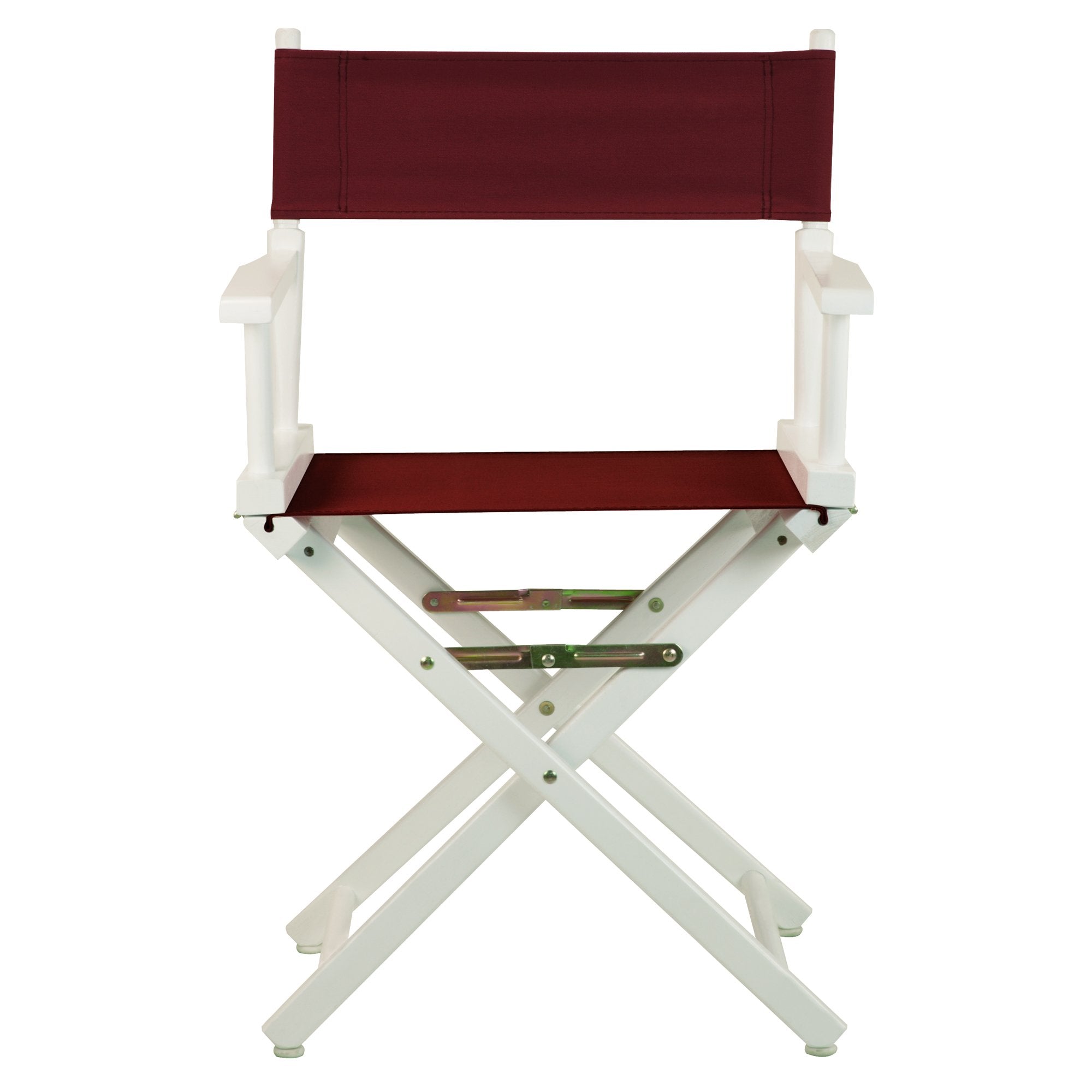 Casual Home 18" Director'S Chair White Frame With Burgundy Canvas