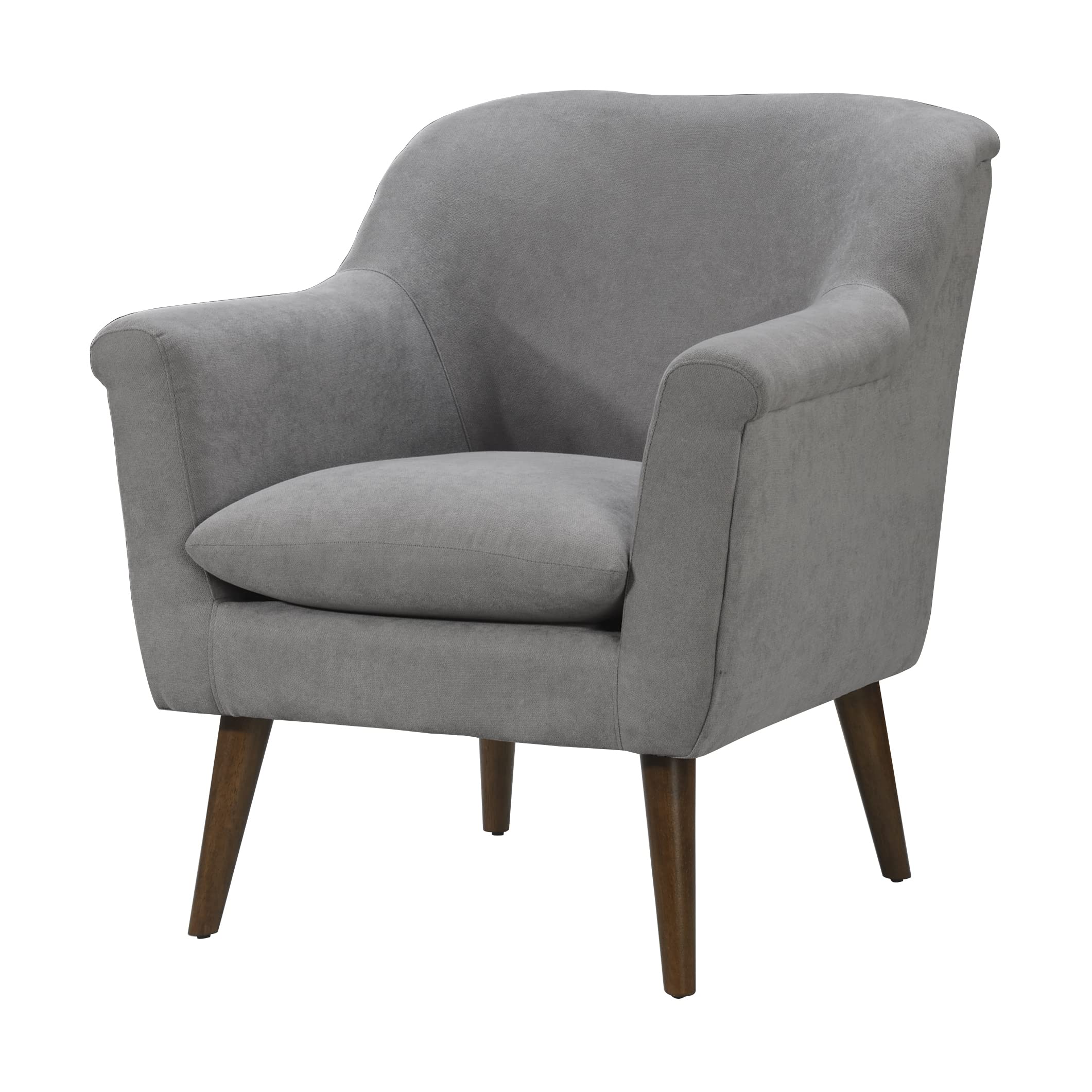 Lilola Home Shelby Steel Gray Woven Fabric Oversized Armchair
