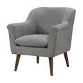 Lilola Home Shelby Steel Gray Woven Fabric Oversized Armchair