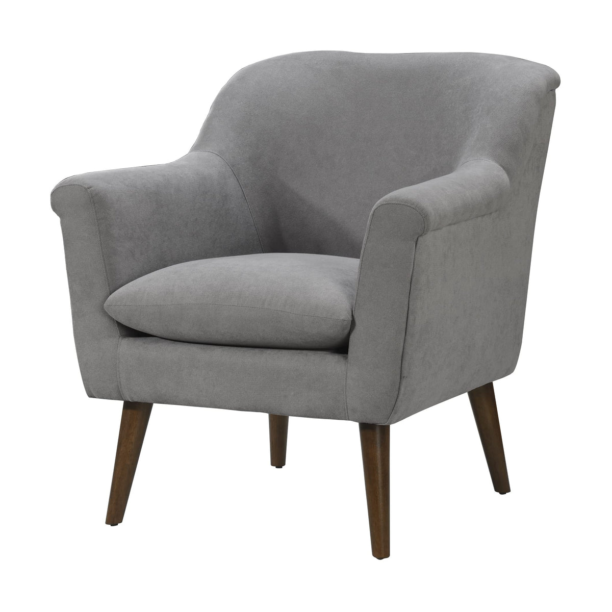 Lilola Home Shelby Steel Gray Woven Fabric Oversized Armchair