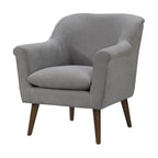 Lilola Home Shelby Steel Gray Woven Fabric Oversized Armchair