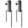Ammsun Adjustable Portable Umbrella Base, Upgraded Heavy Duty Metal Holder-Stand-Sand Grass Auger,For Flag, Umbrella, Fishing Ro