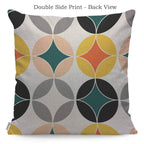 Wondertify Pillow Cover Modern Mid Century Circles Repeat Pattern - Soft Linen Pillow Case For Decorative Bedroom/Livingroom/Sofa/Farm House,Couch Pillow Cushion Covers 18X18 Inch 45X45 Cm