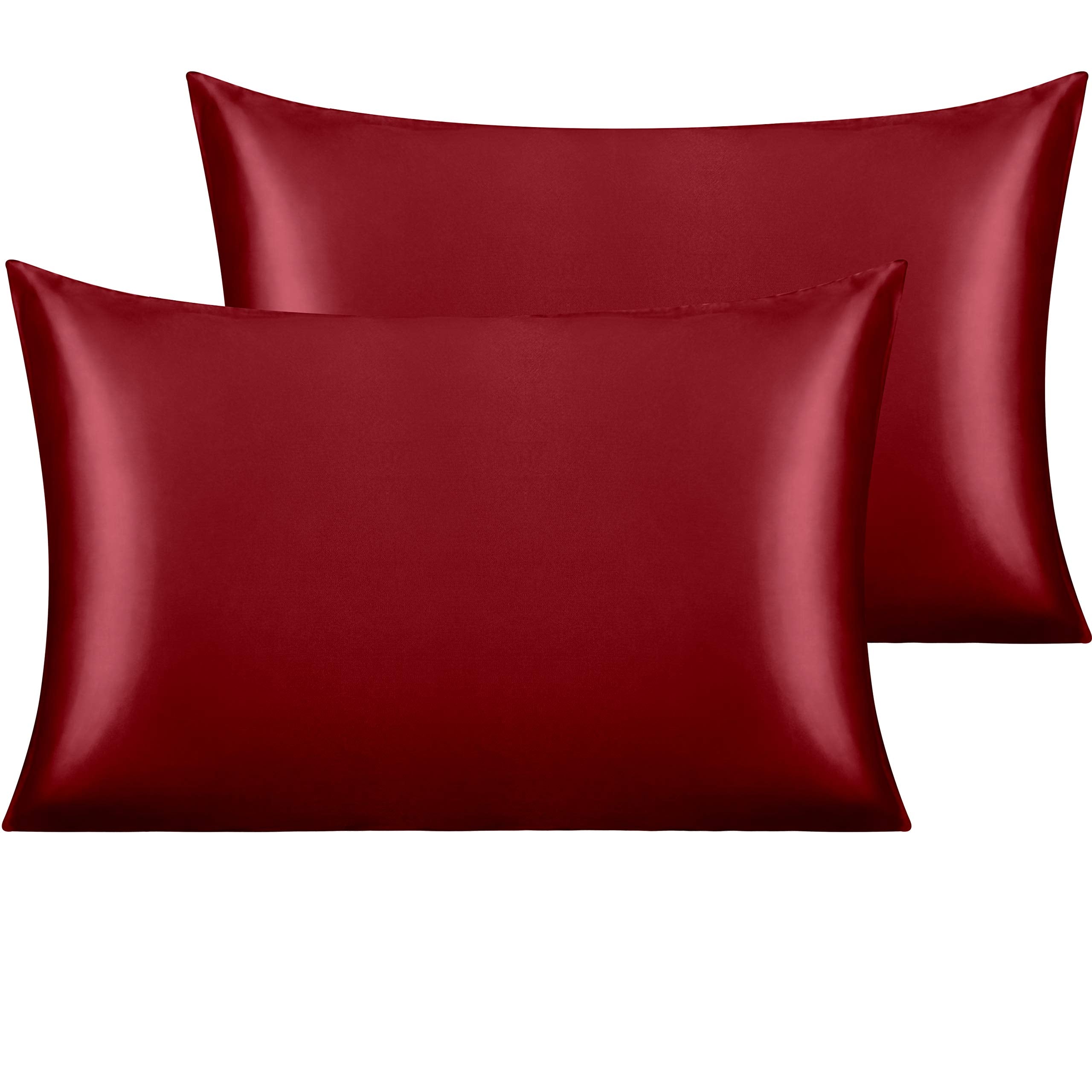 Ntbay 2 Pack Satin Queen Pillowcases For Hair And Skin, Luxurious And Silky Pillow Cases With Envelope Closure, 20X30 Inches, Wi