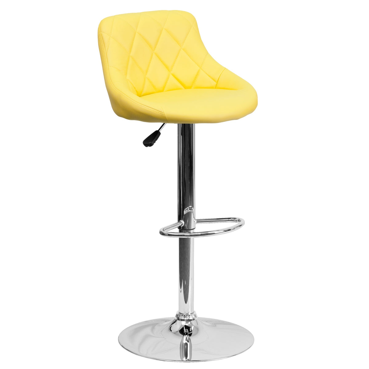 Flash Furniture Bucket Seat Adjustable Height Barstool Yellow