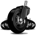 Lifelong Office Chair Wheels Replacement Rubber Chair Casters for Hardwood Floors and Carpet, Set of 5, Heavy Duty Office Chair 