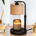 Candle Warmer Lamp with Timer, Dimmable Candle Wax Warmer with 2 Light Bulbs, Height Adjustable Electric Candle Light Scented Ca