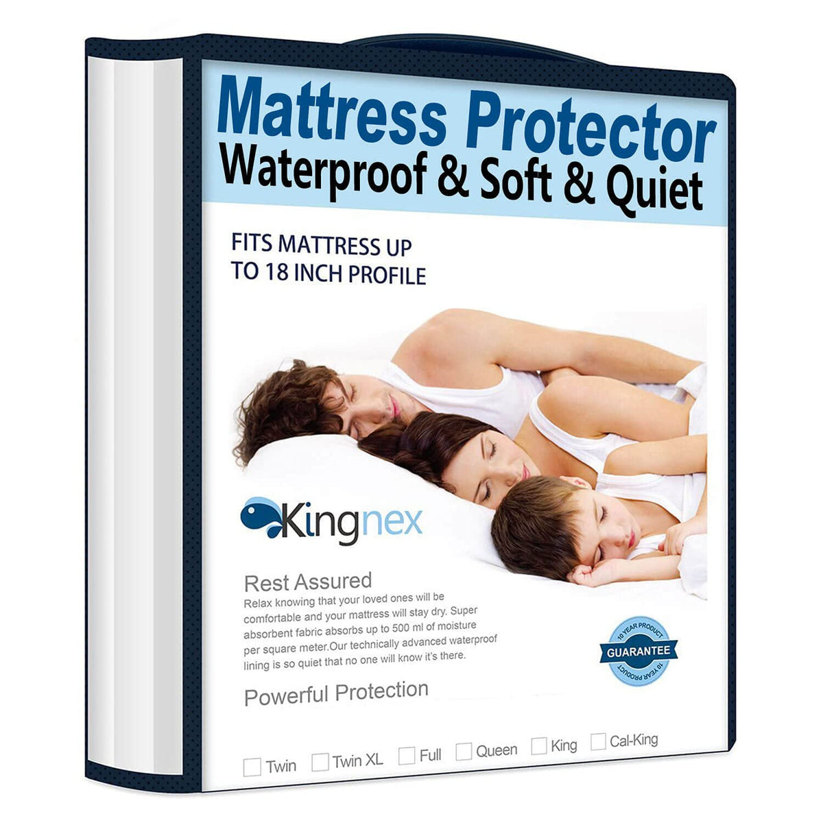 Cooling King Size Mattress Protector Waterproof Ultra Soft Noiseless Smooth Jersey Top Fitted Matressprotector Cover With Stretc