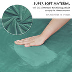 Niceec Armchair Cover Super Soft 1-Piece Cyan Armchair Slipcover Stretch Universal Spandex Couch Covers For Living Room Easy Fit Washable Furniture Sofa Protector With Skirt