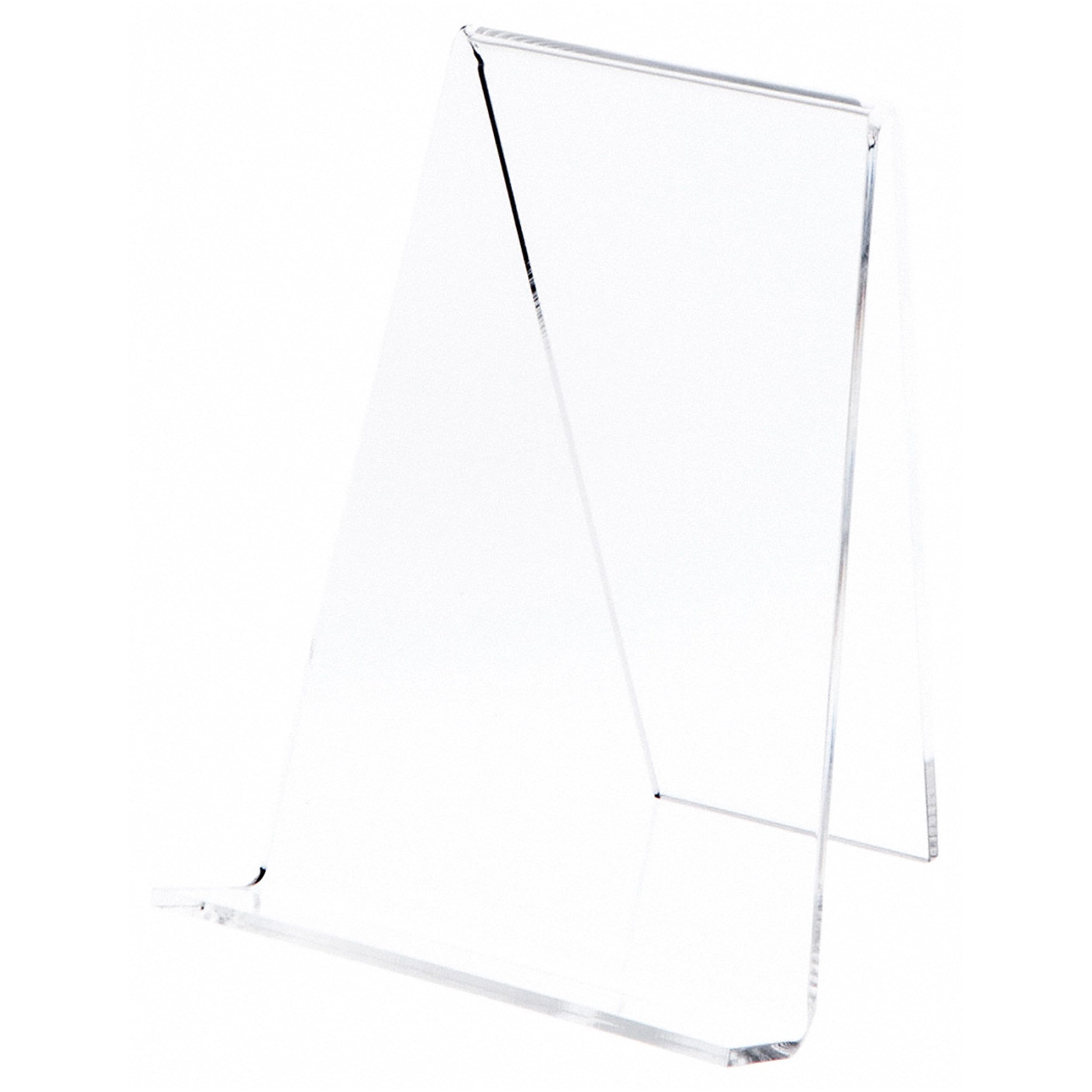 Plymor Clear Acrylic Book Easel with 1.125' Flat Ledge, 6' W x 5' D x 7.25' H