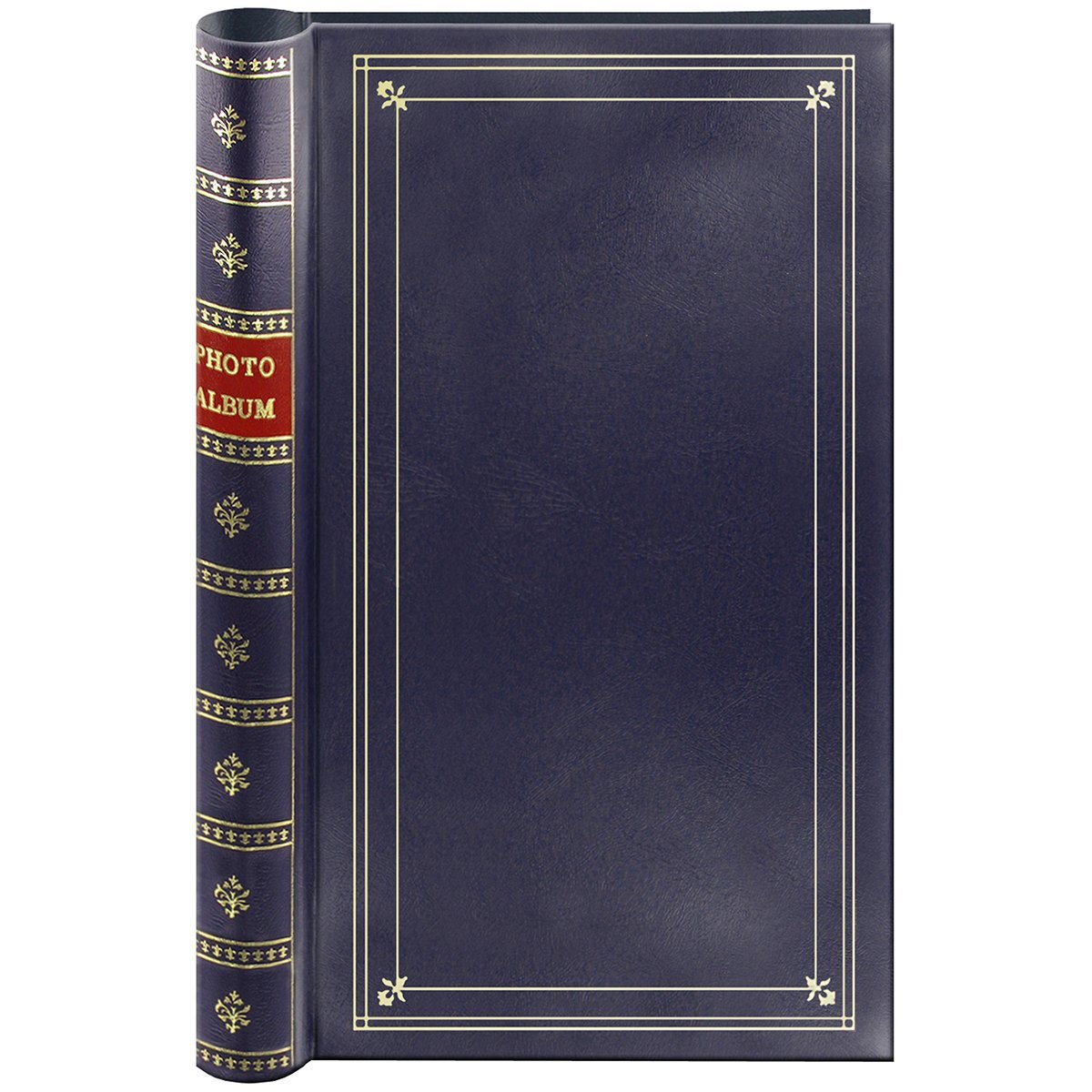 Spiral Bound Photo Album 300 Bi-Directional Memo Pockets Hold 4x6 Photos, Navy Blue