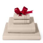 Mellanni Twin Xl Sheet Set - 4-Piece Iconic Collection Bedding, (Including 2 Pillowcases), 16-Inch Deep Pocket, Easy Care, Extra Soft, Cooling Sheets, Brushed Microfiber - Beige