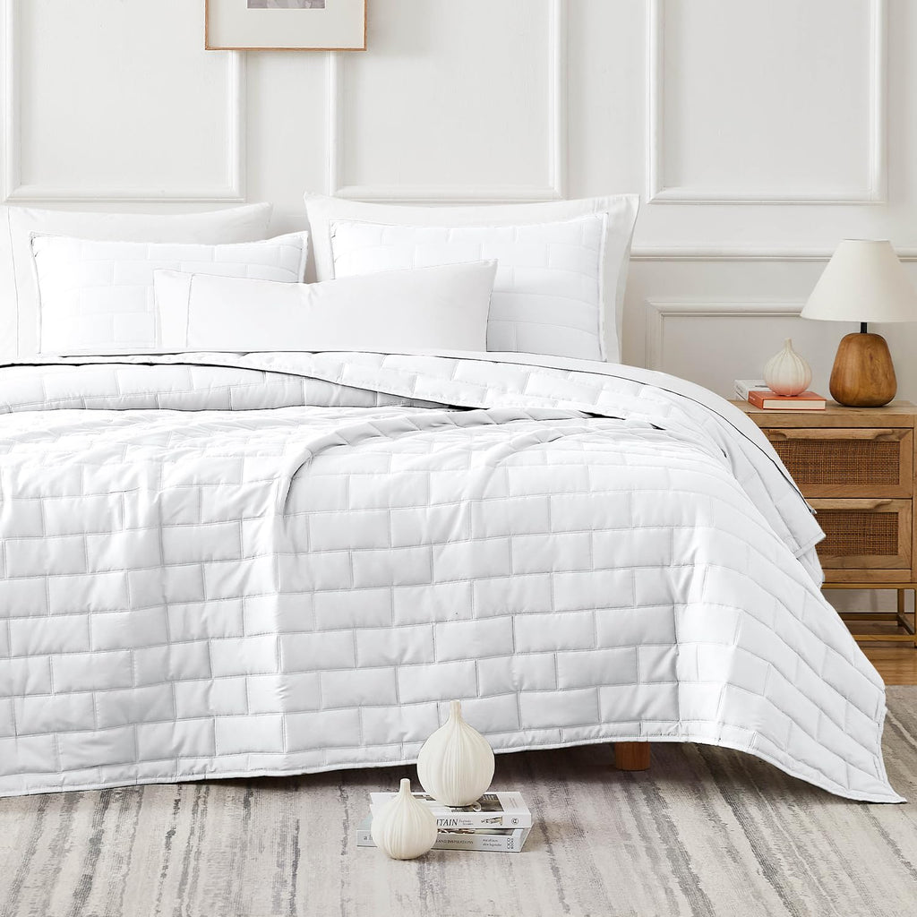 Southshore Fine Living, Inc. Oversized Xl Twin Bedding Set, Twin Xl Quilts, Twin/Twin Xl Quilt With Matching Sham, Brick Pattern