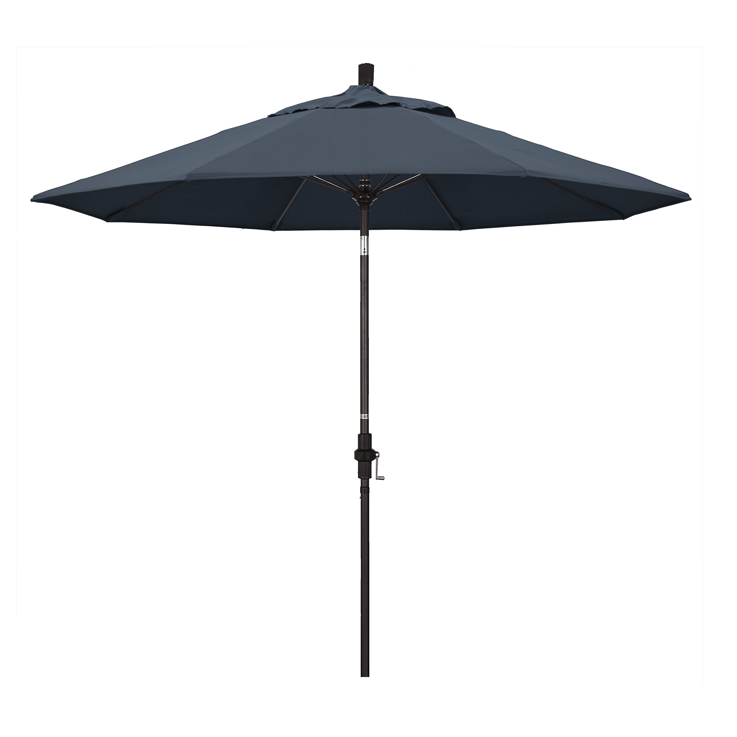 California Umbrella Gscuf908117-Sa52 9' Round Aluminum Pole Fiberglass Rib Market Patio Umbrella, 9-Foot, Sapphire