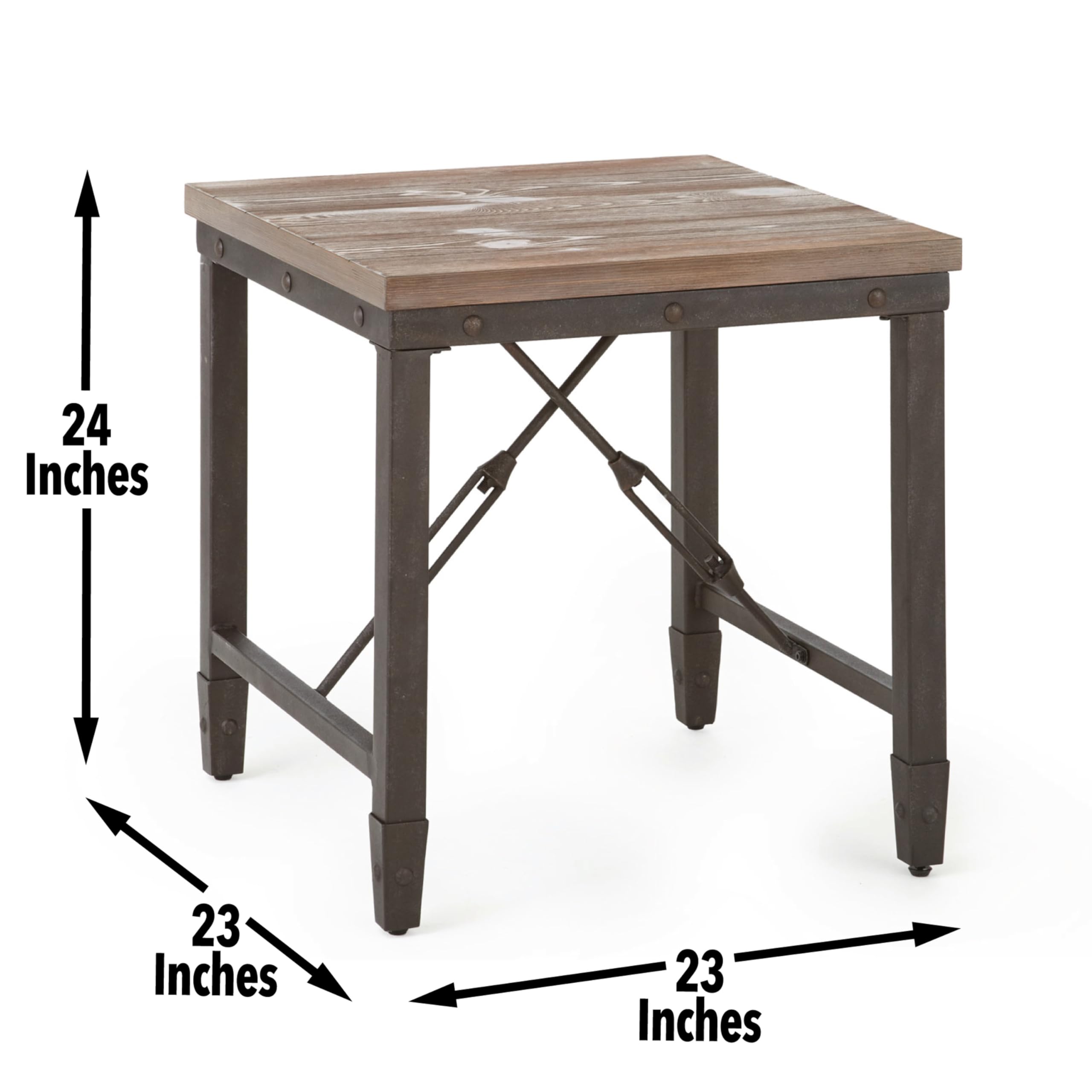 Steve Silver Industrial End Table - Thumbnail 2