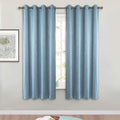 SMILETIME Sky Blue 63 in Long Velvet Curtains with Grommet, Thermal Insulated Super Soft Privacy Noise Reducing Light Blocking V