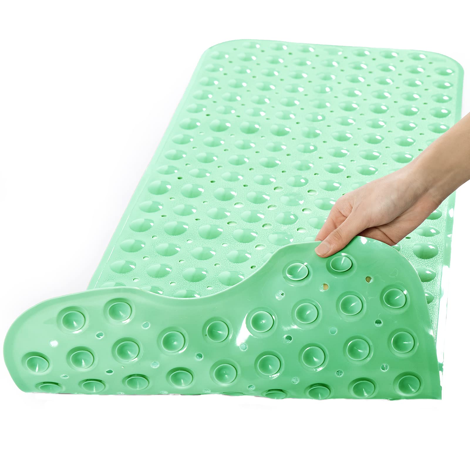 Tree Bud Bathtub Mats For Shower Tub Non-Slip Bath Mat 39 X 16 Inch Extra Long Shower Mat, Bath Tub Mat For Bathroom With Machin