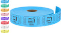 Tacticai 1000 Raffle Tickets, Meal, Blue (8 Color Selection), Single Roll, Ticket For Events, Food, Class Reward, Fundraiser & P