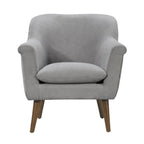 Lilola Home Shelby Steel Gray Woven Fabric Oversized Armchair