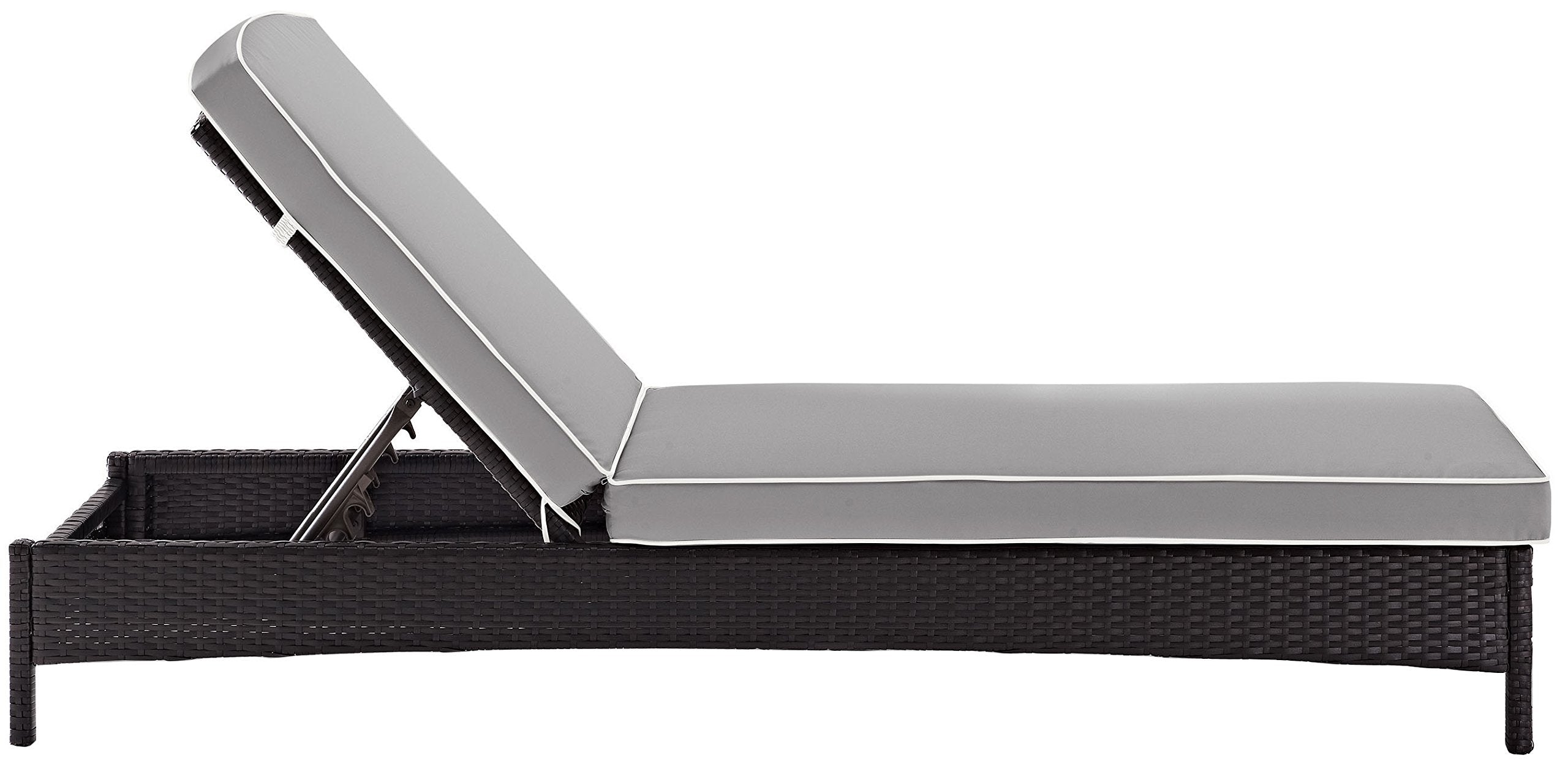 Crosley Furniture Palm Harbor Reclining Wicker Outdoor Chaise Lounge Chair