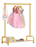SLEEPING LAMB Baby Clothing Rack, Small Kids Clothes Rack with Bottom Storage Shelf, Child Clothes Hanger Rack for Coats, Metal 