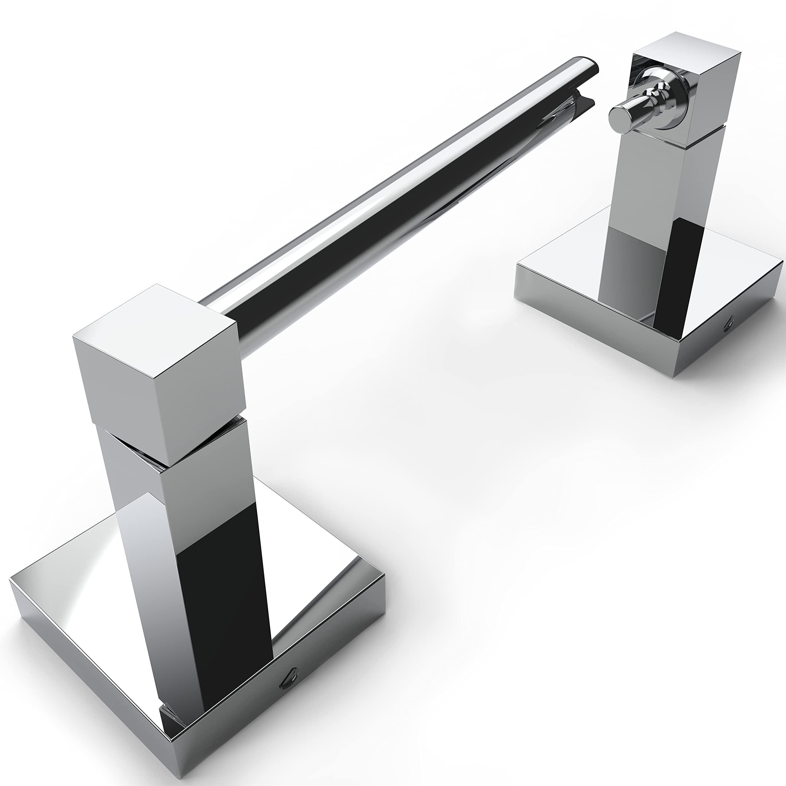 Ruacq Toilet Paper Holder chrome Double Post Pivoting Square Tissue Holders Roll Holder Hangers Toilet Paper Stand Stainless Ste