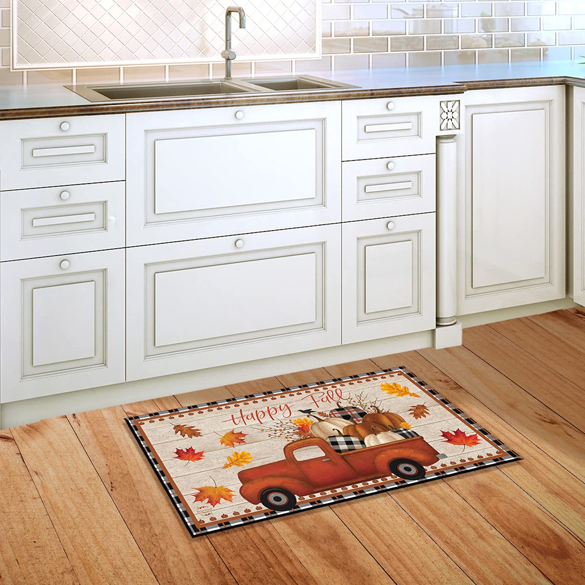 Briarwood Lane Happy Fall Pickup Truck Doormat Indoor Outdoor 30' X 18'
