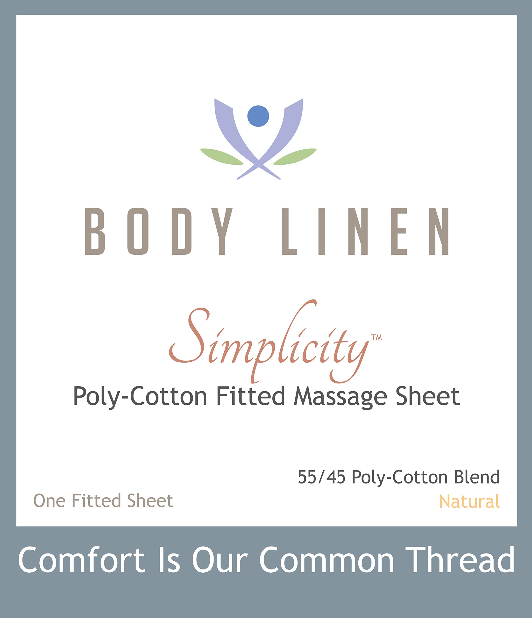 Body Linen Simplicity Poly Cotton Massage Table Fitted Sheets - 180 Thread Count. Roomy Fit For Tables 28-32 Inches Wide, Soft A