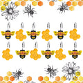 JarThenaAMCS 12Pcs Bee Honeycomb Shower Curtain Hooks Cute Decorative Curtain Hanger Hooks Spring Summer Curtain Rings for Livin