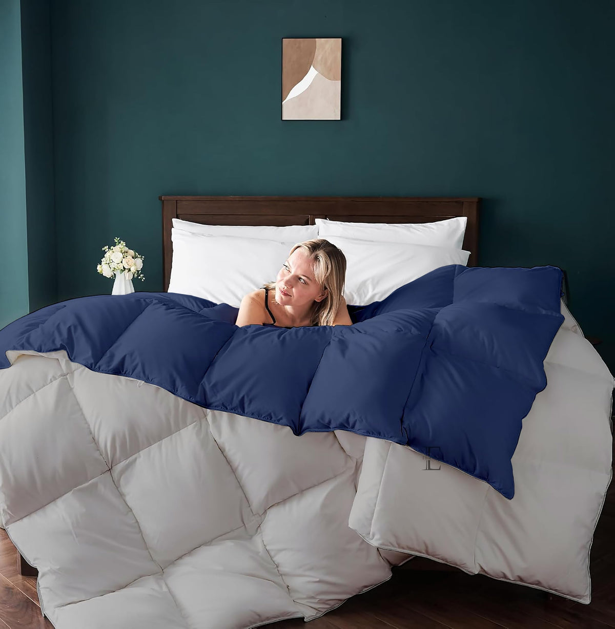 EDMUND  400 GSM Comforter Winter Blanket Microfiber Duvet Reversible Comforter for King Size Comforter (92 x 106) Inches  40